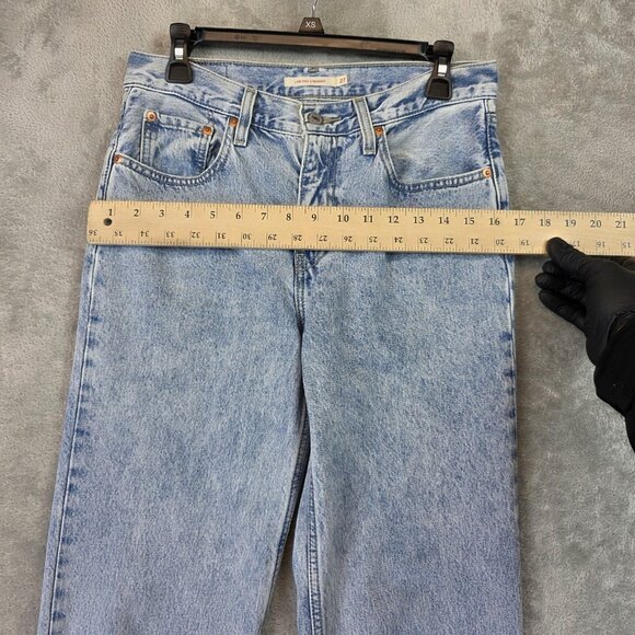 Levis Low Pro Straight Jeans Womens 27 Blue Mid Rise Light Wash Denim Pants - Picture 13 of 16